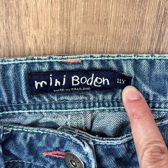 Mini Boden Flare Flap Button Pocket Jeans Sz 11Y - Picture 5 of 11